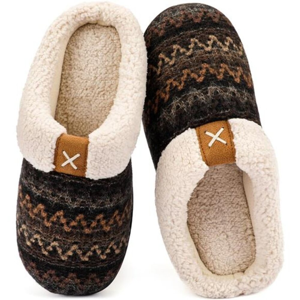 Women's Indoor Bedroom Slipper with Memory Foam, Fairisle